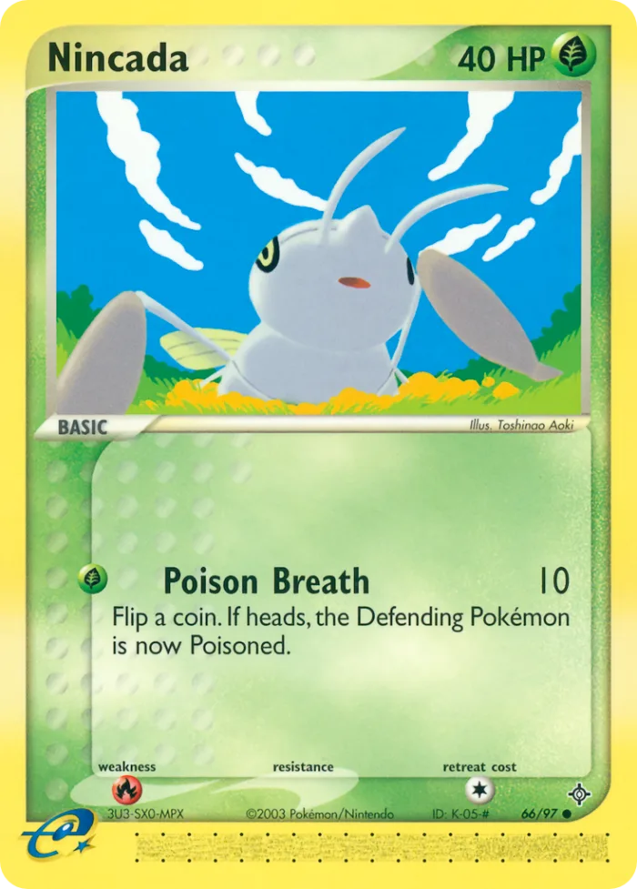 Nincada #66 EX Dragon Pokemon card