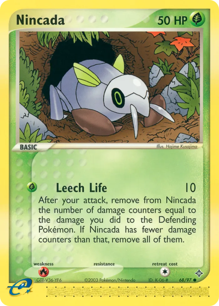 Nincada #68 EX Dragon Pokemon card