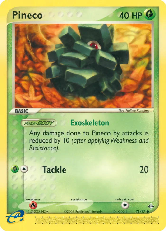 Pineco EX Dragon card