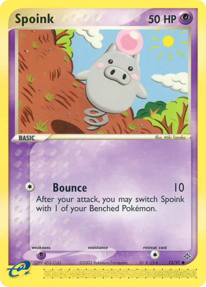 Spoink EX Dragon card