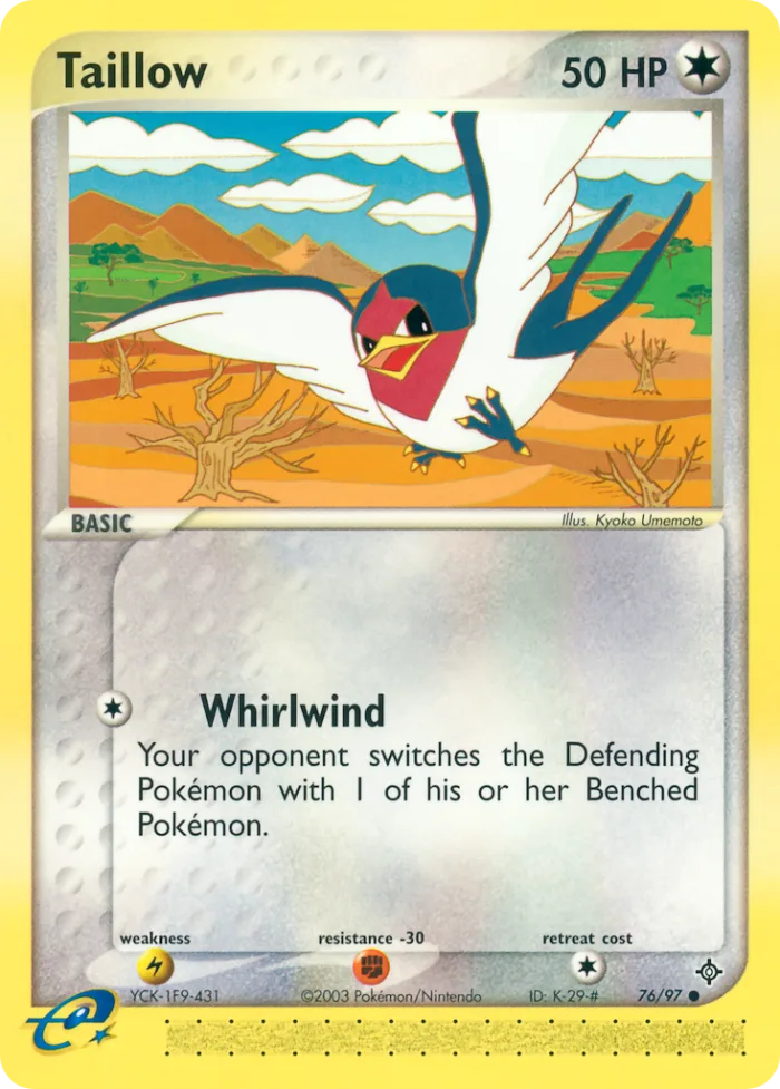 Taillow EX Dragon card
