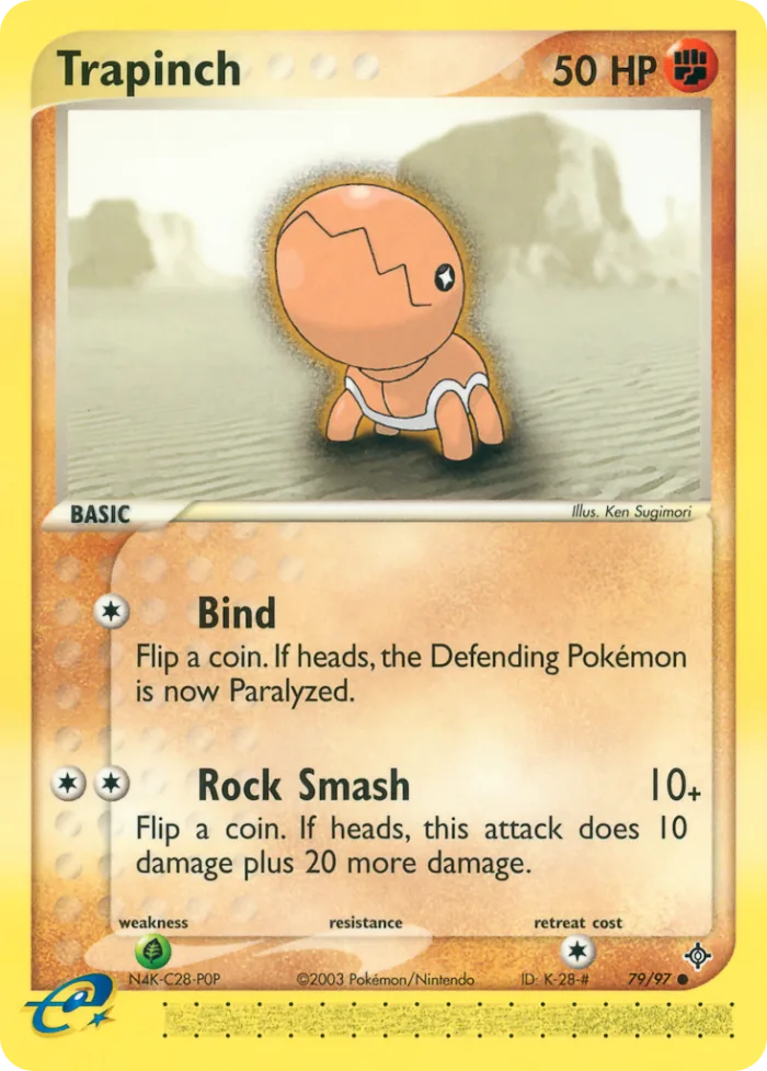 Trapinch #79 EX Dragon Pokemon card