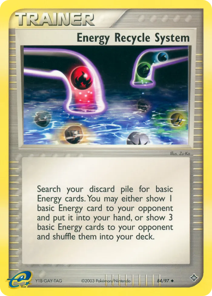 Energy Recycle System #84 EX Dragon Pokemon card