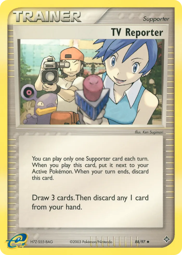 TV Reporter #88 EX Dragon Pokemon card