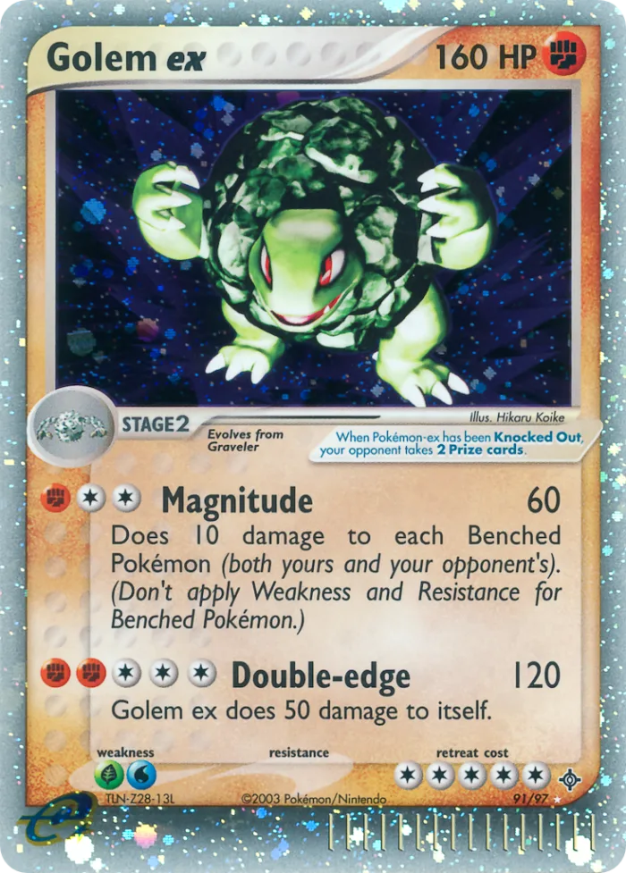 Golem ex #91 EX Dragon Pokemon card