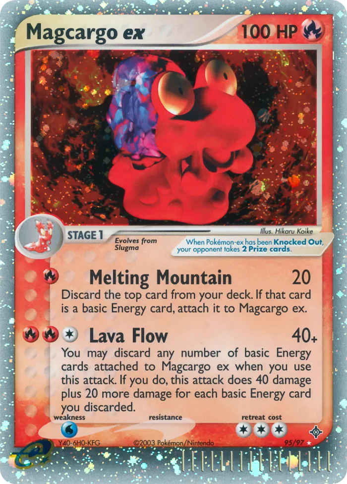 Magcargo ex #95 EX Dragon Pokemon card