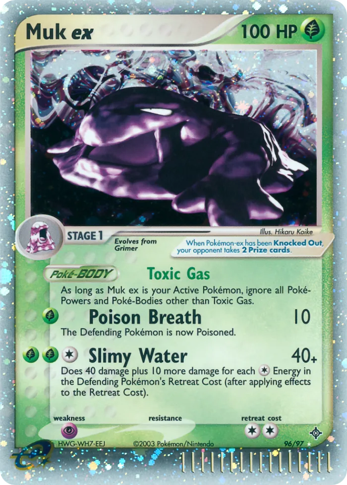 Muk ex #96 EX Dragon Pokemon card