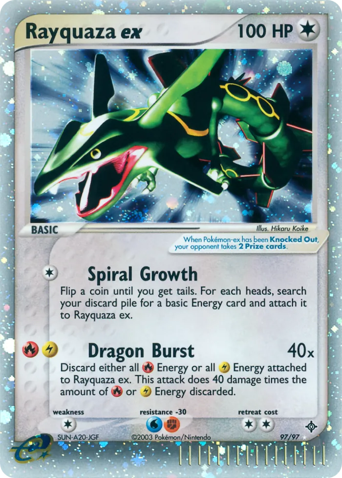 Rayquaza ex #97 EX Dragon Pokemon card