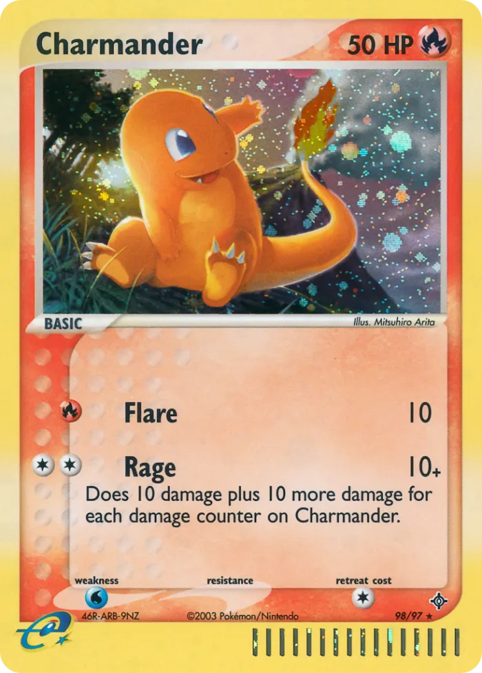 Charmander #98 EX Dragon Pokemon card