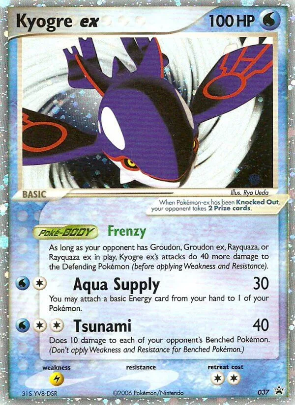 Kyogre ex #37 Nintendo Black Star Promos Pokemon card
