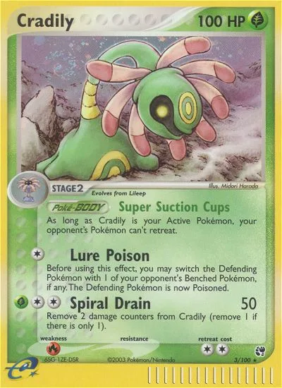 Cradily #3 EX Sandstorm Pokemon card