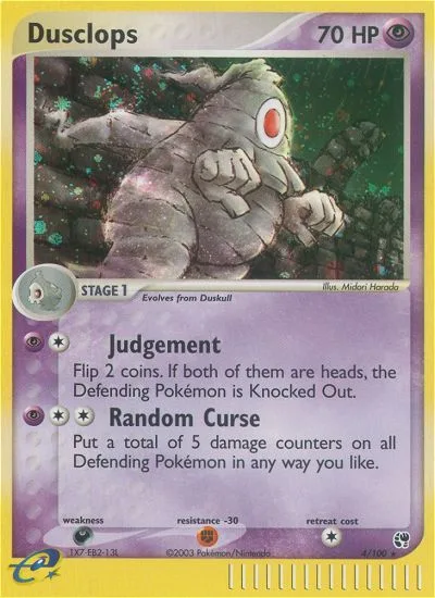 Dusclops #4 EX Sandstorm Pokemon card