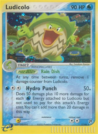 Ludicolo #7 EX Sandstorm Pokemon card