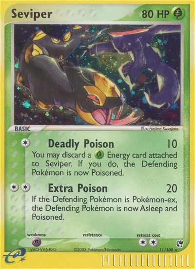 Seviper #11 EX Sandstorm Pokemon card
