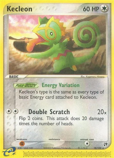 Kecleon #18 EX Sandstorm Pokemon card