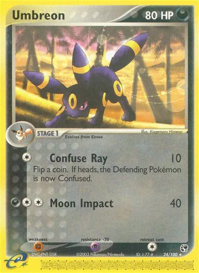 Umbreon #24 EX Sandstorm Pokemon card