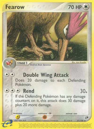 Fearow #37 EX Sandstorm Pokemon card