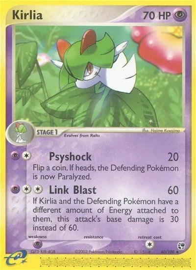 Kirlia #40 EX Sandstorm Pokemon card