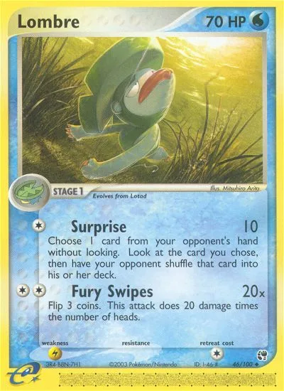 Lombre #46 EX Sandstorm Pokemon card