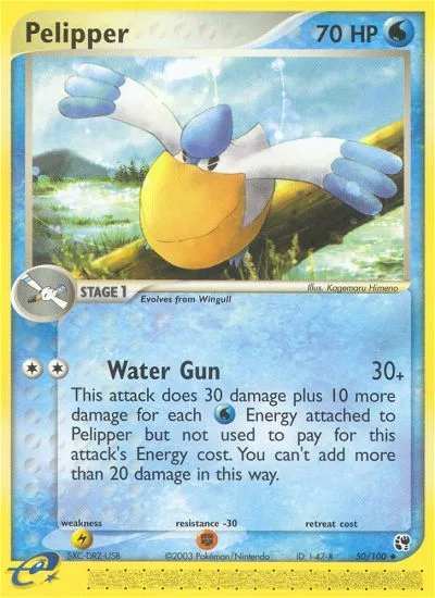 Pelipper #50 EX Sandstorm Pokemon card