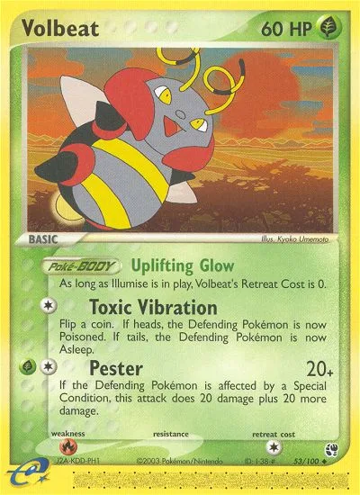 Volbeat #53 EX Sandstorm Pokemon card