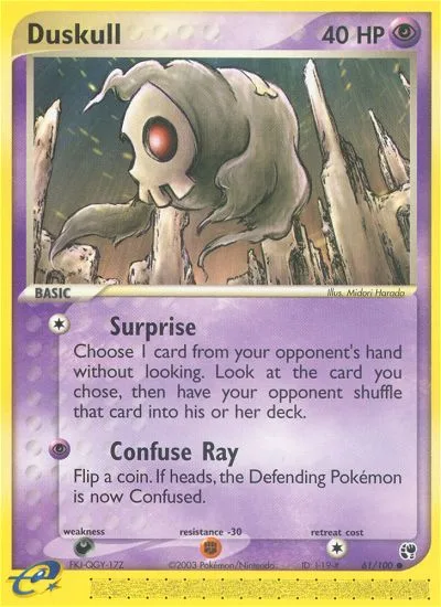 Duskull #61 EX Sandstorm Pokemon card