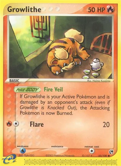 Growlithe EX Sandstorm card