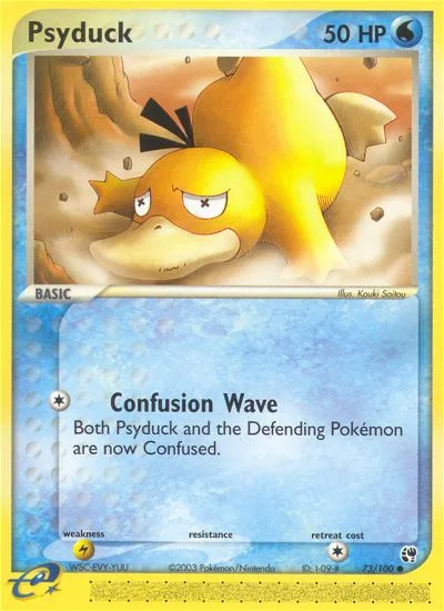 Psyduck #73 EX Sandstorm Pokemon card