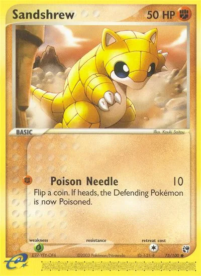 Sandshrew #75 EX Sandstorm Pokemon card