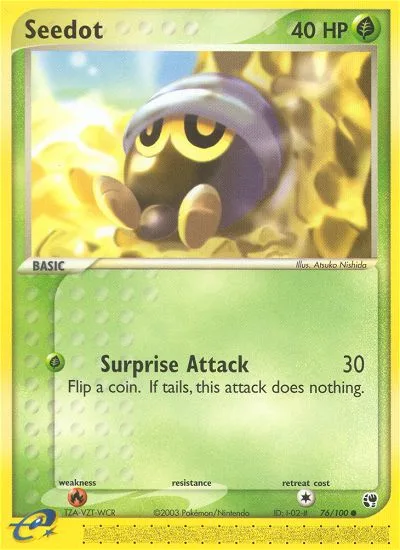 Seedot #76 EX Sandstorm Pokemon card
