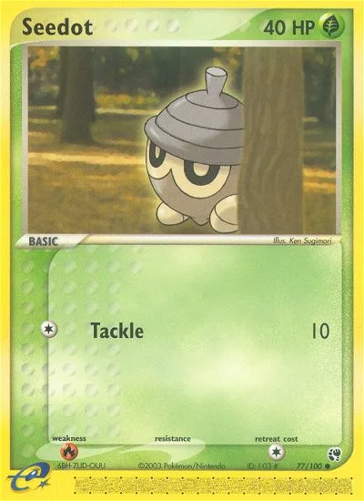 Seedot #77 EX Sandstorm Pokemon card