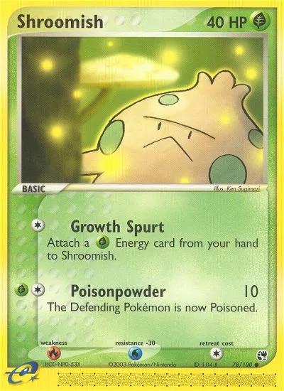 Shroomish #78 EX Sandstorm Pokemon card