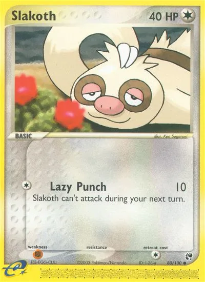 Slakoth #80 EX Sandstorm Pokemon card