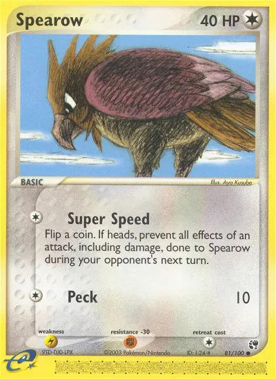 Spearow #81 EX Sandstorm Pokemon card