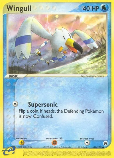 Wingull #84 EX Sandstorm Pokemon card