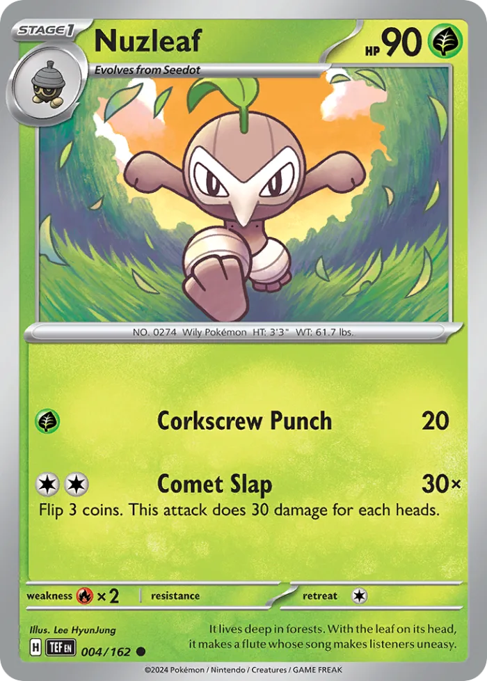Nuzleaf #4 Temporal Forces Pokemon card