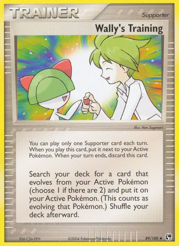 Wally's Training #89 EX Sandstorm Pokemon card