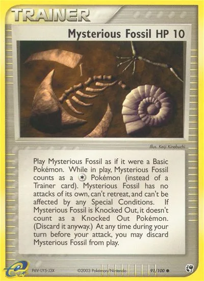 Mysterious Fossil EX Sandstorm card