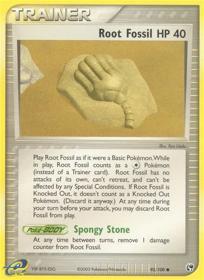 Root Fossil #92 EX Sandstorm Pokemon card