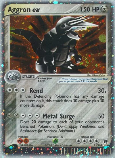 Aggron ex #95 EX Sandstorm Pokemon card