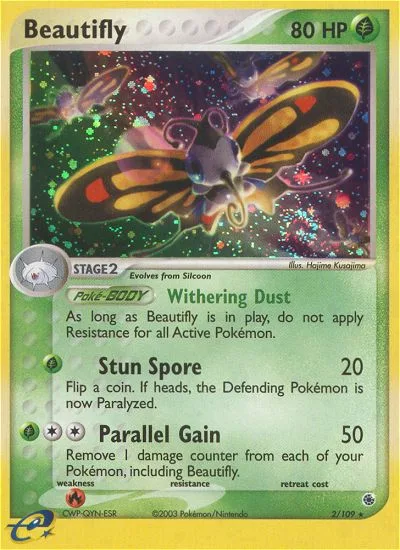 Beautifly #2 EX Ruby & Sapphire Pokemon card