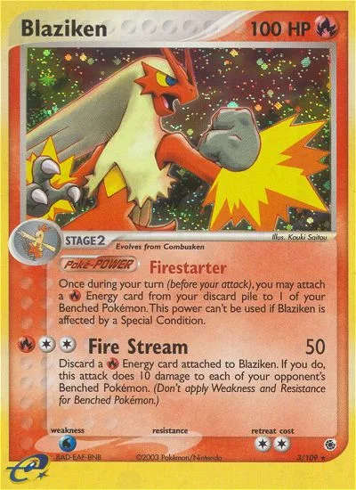 Blaziken #3 EX Ruby & Sapphire Pokemon card