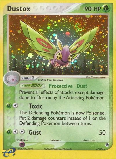 Dustox #6 EX Ruby & Sapphire Pokemon card