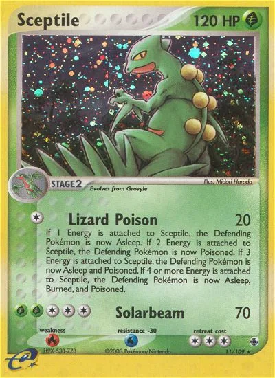 Sceptile #11 EX Ruby & Sapphire Pokemon card