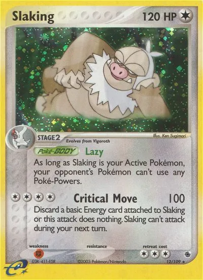 Slaking #12 EX Ruby & Sapphire Pokemon card