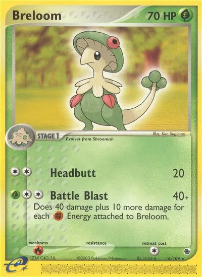 Breloom #16 EX Ruby & Sapphire Pokemon card