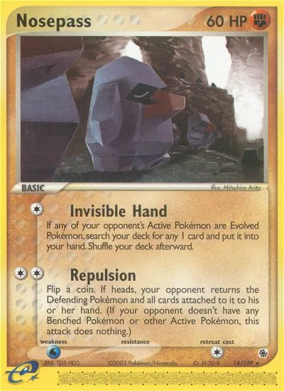 Nosepass #18 EX Ruby & Sapphire Pokemon card