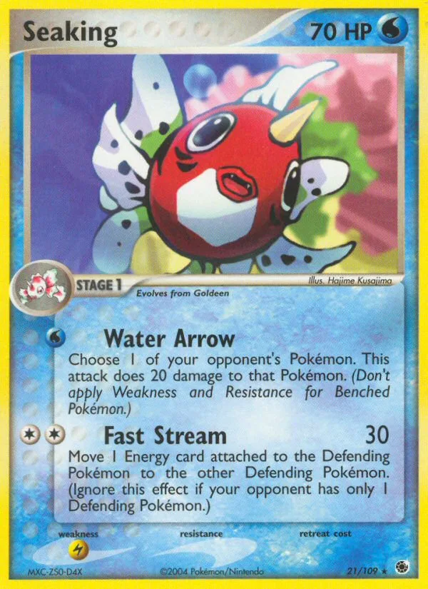 Seaking #21 EX Ruby & Sapphire Pokemon card