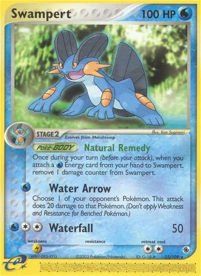 Swampert #23 EX Ruby & Sapphire Pokemon card