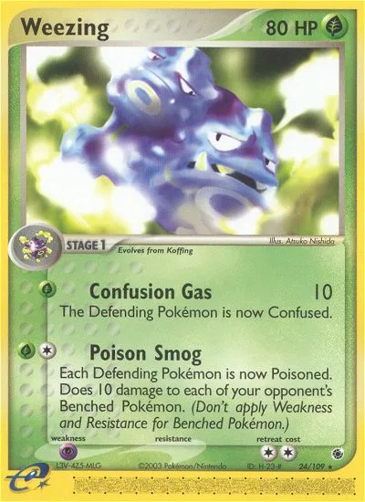 Weezing #24 EX Ruby & Sapphire Pokemon card